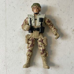 Chap Mei Action Figure Desert Soldier Straight Limbs 4" VGC
